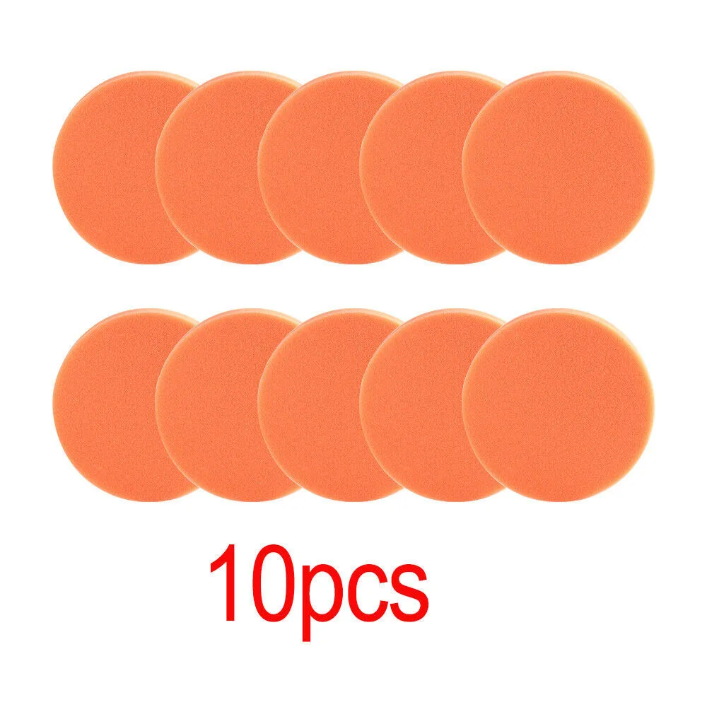 Car Polishing Pad Car Polisher Car Polishing Sponge 10PCS 75mm Orange Smooth Flat Sponge For Car Polisher