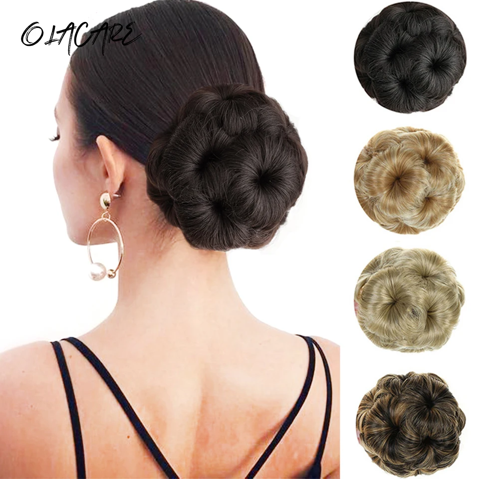 Synthetic Black High Temperature Fiber Hair Bun for Women