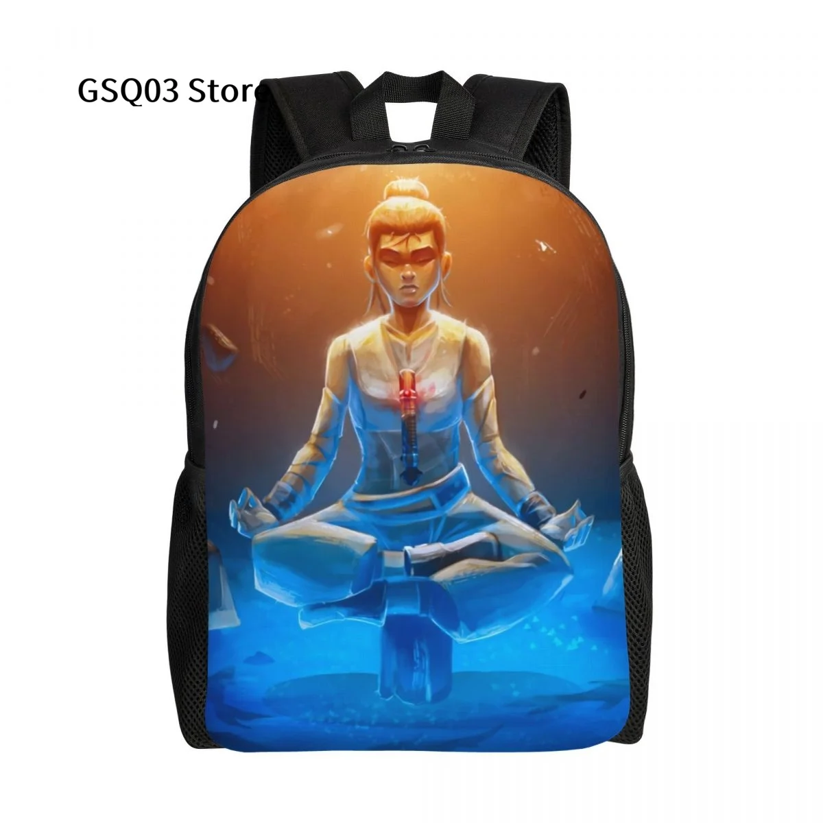 

Meditation Art Backpack Girl Boy Adult 15 Inch Double Strap Shoulder School Bookbag Water Resistant Fits Laptop