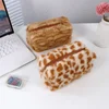 Leopard Soft Plush Travel Cosmetic Lipstick Brush Storage Bag Toiletry Kit Women Makeup Handbags Organizer Pouch Bag Pencil Case 1