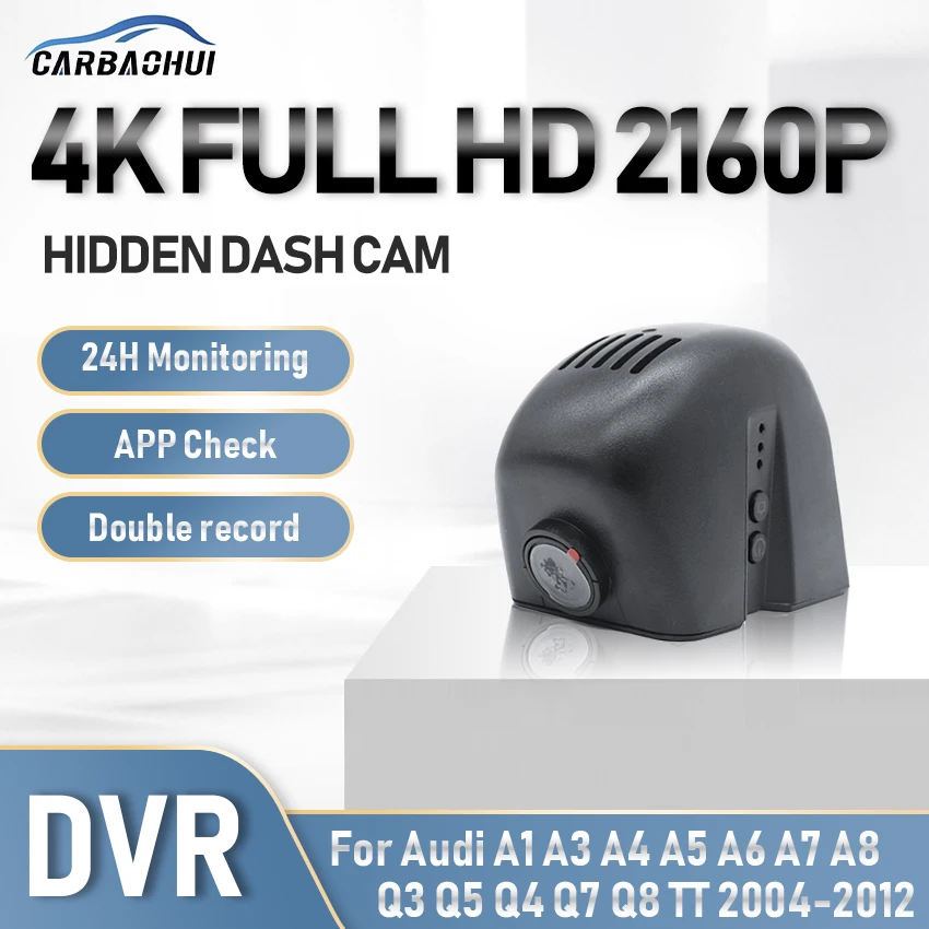 

4K Car DVR Dash Cam Camera 24H Parking record Driving Video Recorder For Audi A1 A3 A4 A5 A6 A7 A8 Q3 Q5 Q4 Q7 Q8 TT 2004-2012