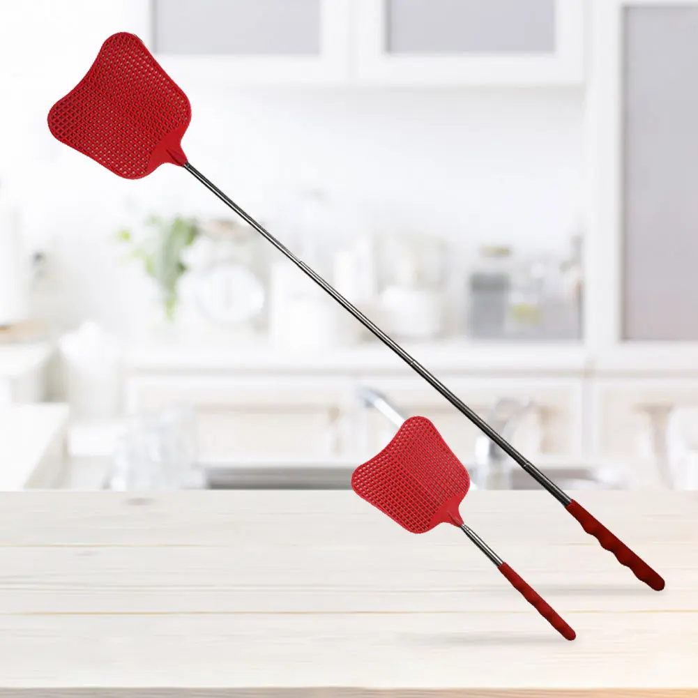 Telescopic Fly Swatters with Anti-Slip Handle Extendable Fly Swatters Manual Bugs Killer Tools 2Pcs for Indoor Outdoor