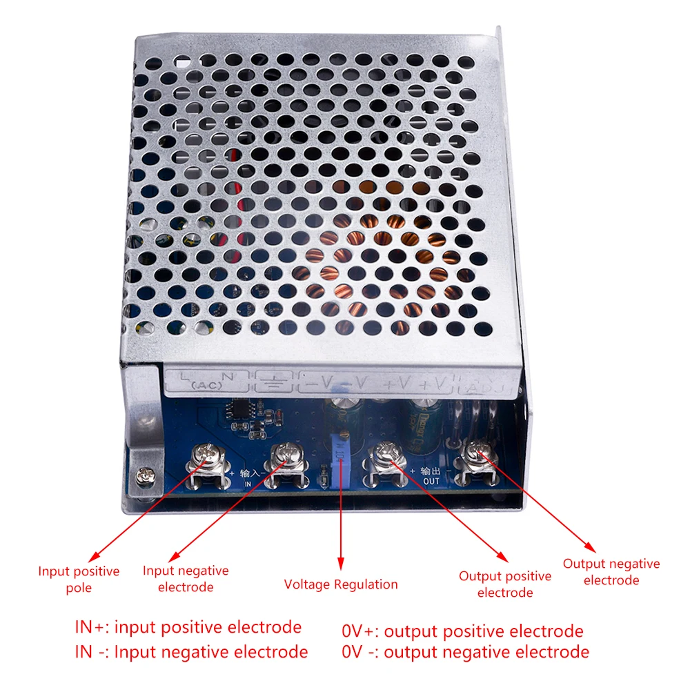 

1000W DC-DC 50A Step Down Power Supply Module case 25V-90V to 2.5V-50V Adjustable Buck Voltage Converter Board with Heat Fan