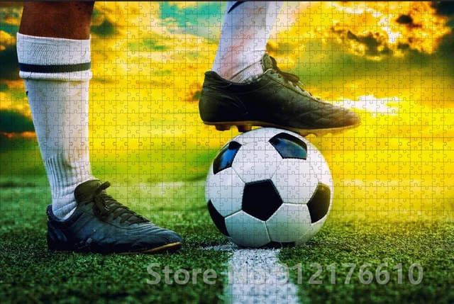 Puzzle de sport de football pour adultes et enfants, jeu familial,  décompresser dos, puzzle en papier