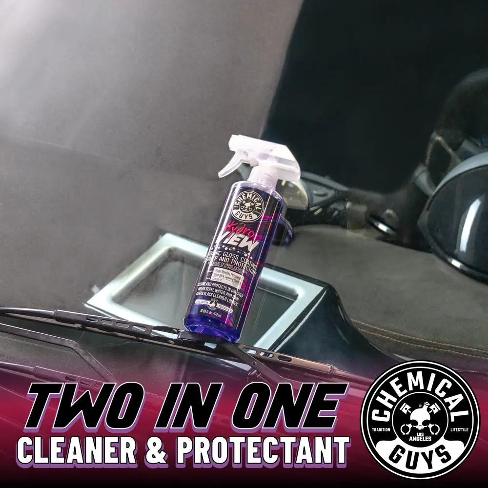HydroView Ceramic Glass Cleaner Water Repellent & Protective Coating Ultimate Hydrophobic Two-in-One Clear Vision & All Weather
