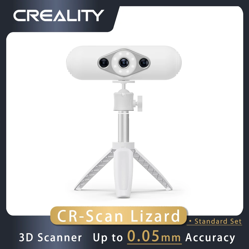 CREALITY 3D 스캐너 CR-Scan 도마뱀 표준 세트, 휴대용 핸드 헬드 자동 모드, 고정밀, 빠른 검은색 물체 스캐닝, 0.05mm