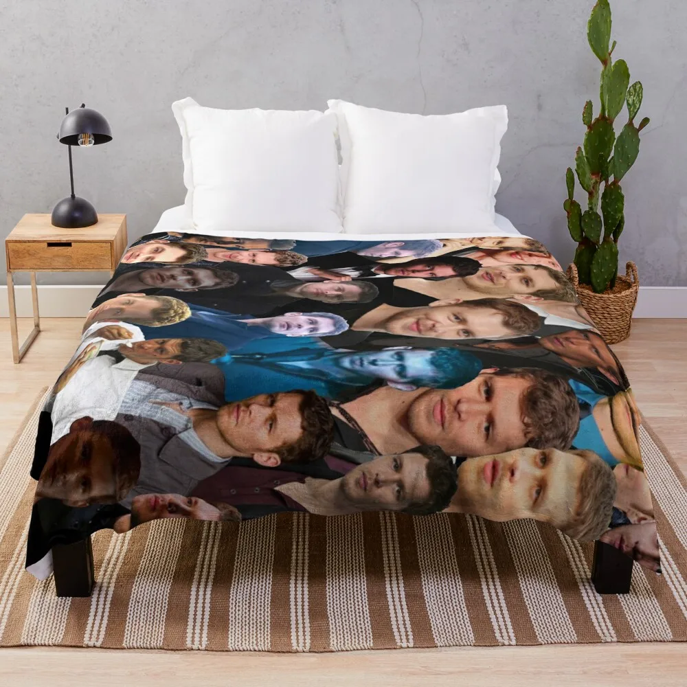 

Joseph Morgan Photo Collage Throw Blanket Fluffy Shaggy Blanket sofa bed Luxury Designer Blanket