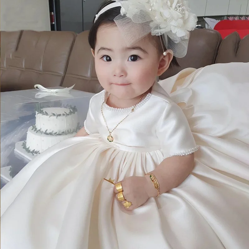 Eid Baby First Birthday Dress Newborn Infant Girls Christmas Party Dresses Children Lolita Ball Gown Kids Boutique Clothing girls dress princess costume