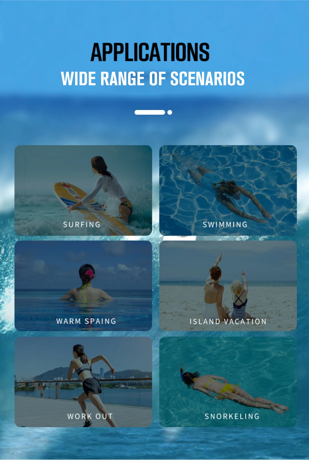 Description Picture 4 of itemWomen Thin Wetsuit Swimwear Female Long Snorkeling Diving Beach Swimsuit Jellyfish Sunscreen Elastic Zipper Swimsuit Rash Guard