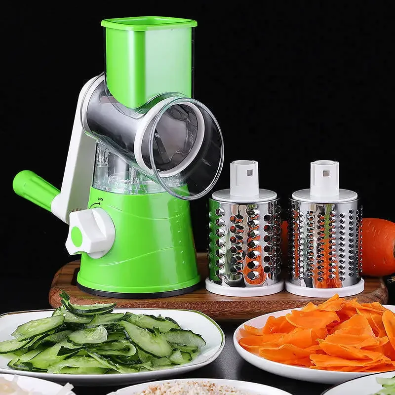 Multifunctional Rotary Drum Grater Slicer Shredder Vegetable Fruit