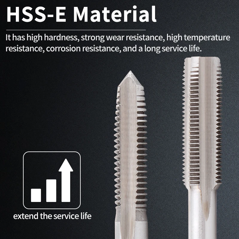 HSS M2.5-M14 Straight Fluted Screw Thread Tap Metric Plug Hand Taps Drill Bit Set Power Hand Tool