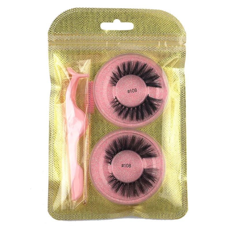 Wholesale Lashes 4/20/100pcs Fluffy 3d Mink Lashes Natural Makeup False Lashes Flase Eyelashes Lot with Cosmetic Brushes tweezer 3
