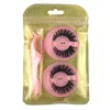 Wholesale Lashes 4/20/100pcs Fluffy 3d Mink Lashes Natural Makeup False Lashes Flase Eyelashes Lot with Cosmetic Brushes tweezer 3