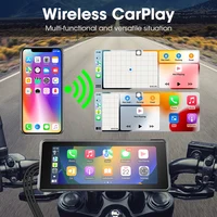 JMCQ 6.86'' Motorcycle DVR GPS Navigaton Wireless Carplay Android Auto Dash Cam IP67 Waterproof Dual Bluetooth Moto Monitor - Image 3