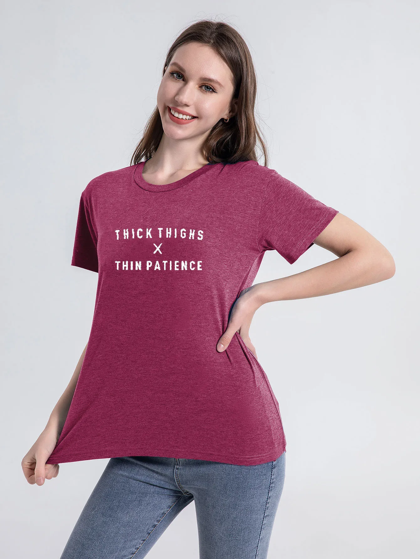 

YRYT New Summer Fashion Women's Short Sleeve Top Letter Casual Pattern Crewneck Color Cotton Short Sleeve Printed T-shirt Women