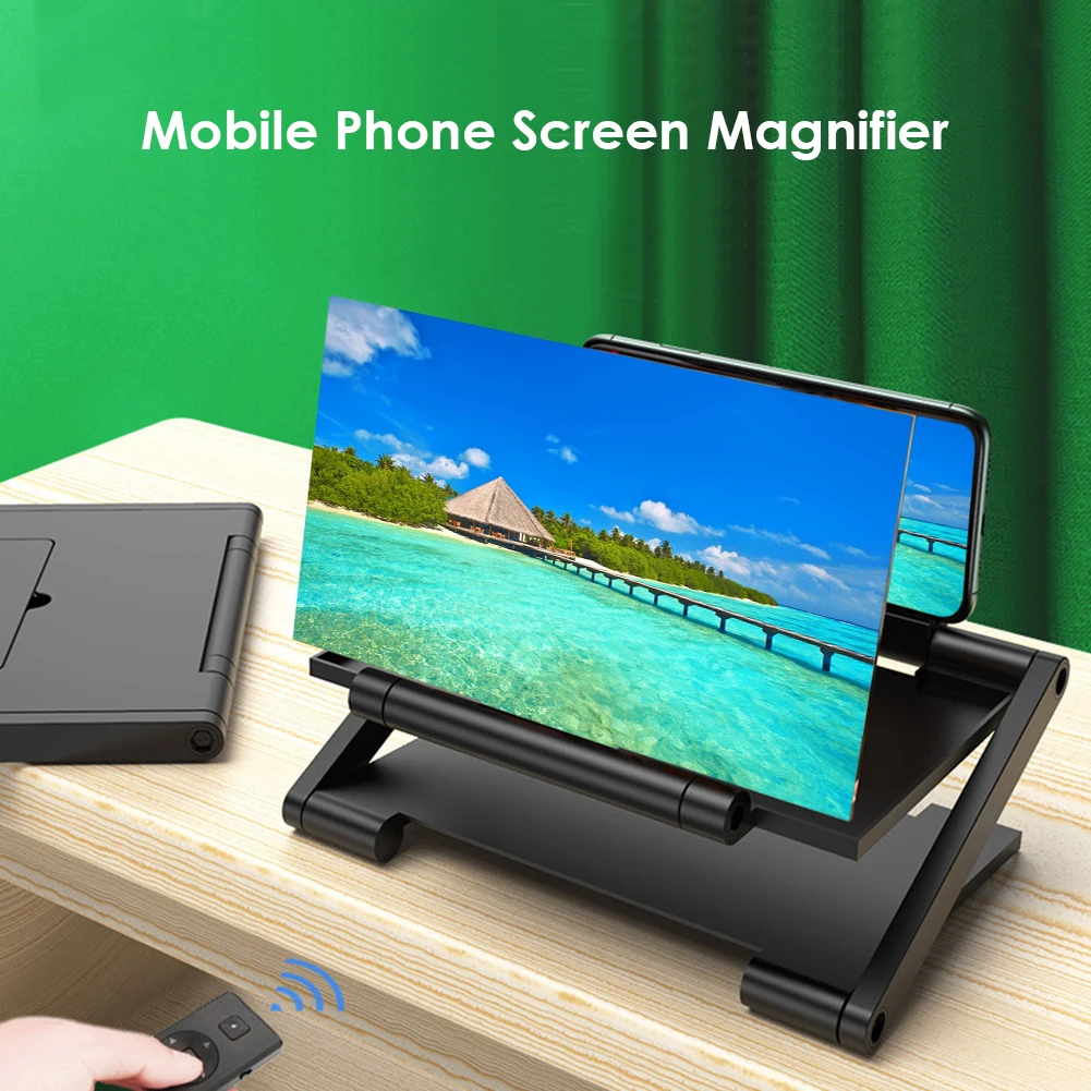Foldable Holder Stand 8 inch 3D Phone Screen Amplifier Bracket Mobile Display Enlarged Stand