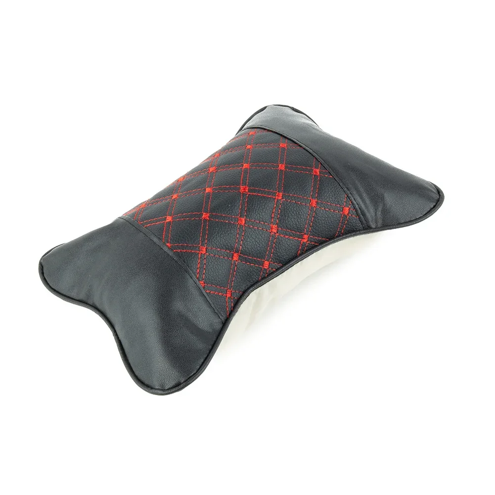 Universal Leather Car Headrest Neck Support Pillow Cushion Pad For Four Seasons Adjustable Car Pillow Neck Rest Cushion Car Pillow Car Headrest Memory Foam Pillow Car Neck Pillow
