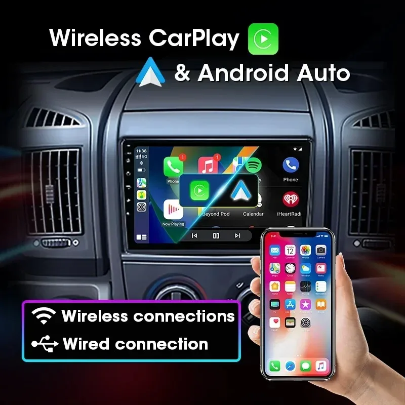Radio para Auto con Android 14 para Fiat Ducato 3 y Peugeot Boxer 2 (2006-2022), GPS, 4G, WIFI, BT, DSP, RDS, FM, Navegación, Reproductor Multimedia de Video 3