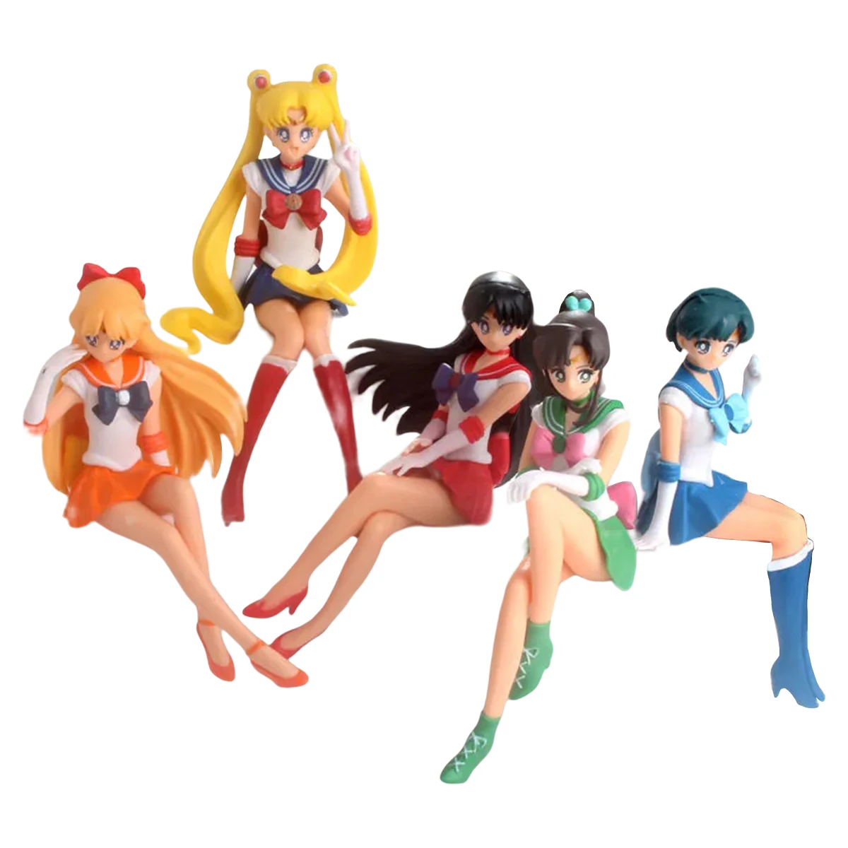 Sailor Moon Animation Game Giocattoli Periferici Posizione Seduta Figura Modello Decorazione Sailor Moon Mercury Mars Jupiter Venus