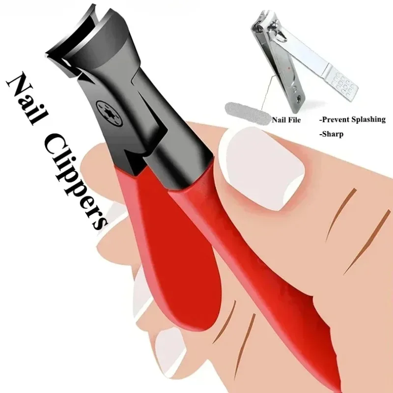 Rgonomic Anti-Splash Stainless Steel Nail Clippers for Thick Nails Sharp Concave Blade Trimmer for Men Women and Seniors toe nail clipper nail clipper set nail clipper nail care kit nail scissors set nail clippers manicure pedicure kit manicure set manicure sets manicure nail clipper set