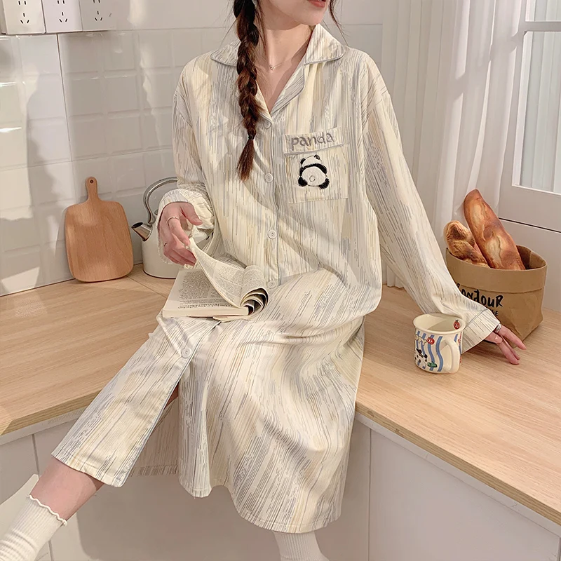 Postpartum Dress Best Nursing Sleepwear Cotton Maternity Nursing