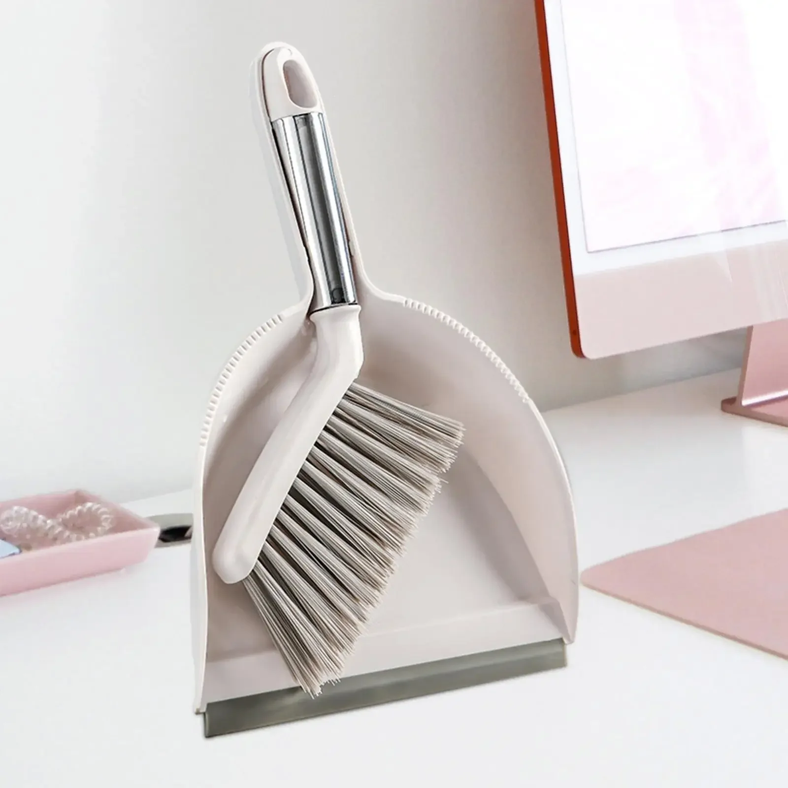 Mini-Kehrschaufel und Bürsten-Set, Handbürste, Staubschaufel, Tischreinigungsbürste, Kehrbesen für Zuhause, Computer, Tastatur, Desktop-Tisch – Detail 5