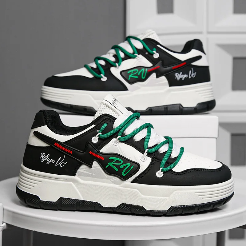 

Мужские повседневные туфли, черные туфли из искусственной кожи на шнуровке, дышащие мокасины, кроссовки на плоской подошве для осени, 2023