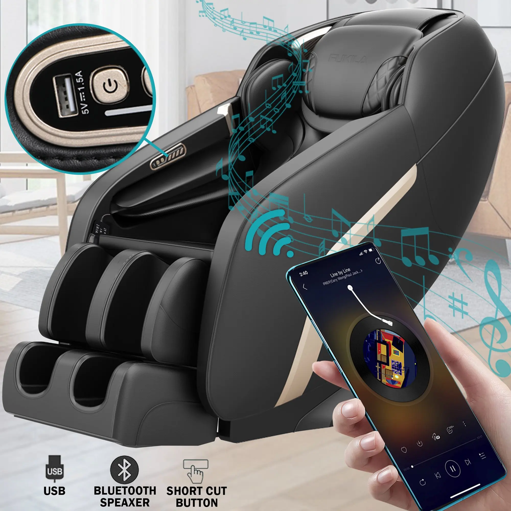 2 Year Warranty 4D SL Airbag Zero Gravity full body Massage Chair Home 3D Office Foot Roller Shiatsu Office Chair Massage Sofa 5