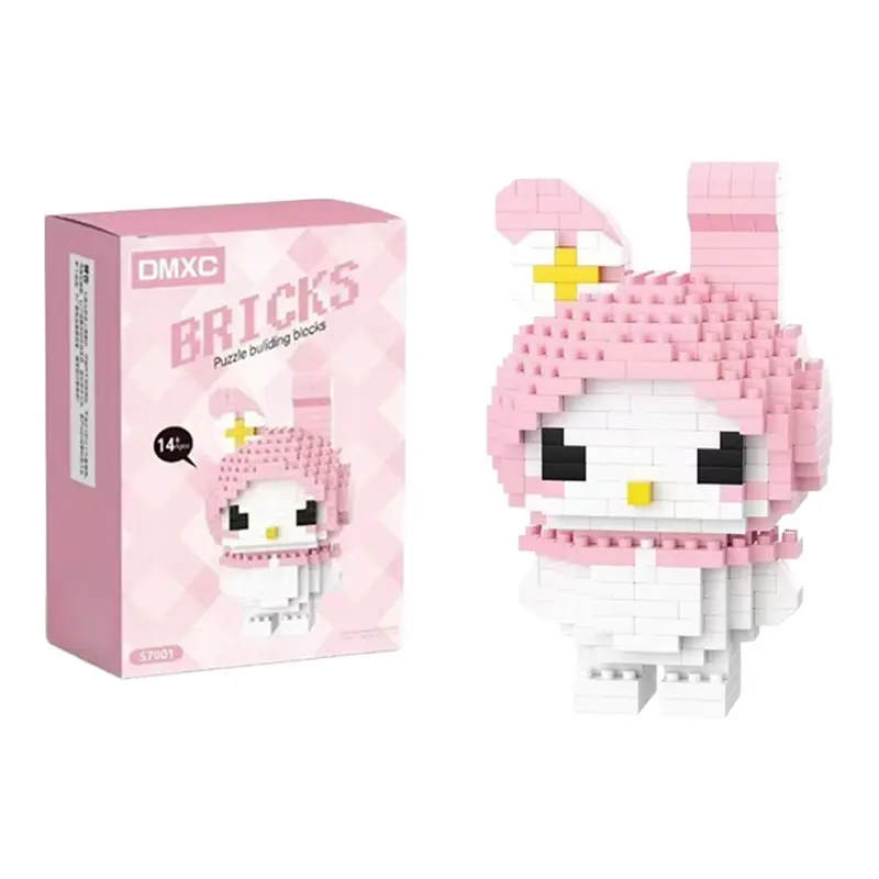 99 style SANRIO Hello Kitty Building Blocks Cartoon Figures Kuromi Bricks My Melody Children's Assembly Toys Cinnamoroll Gift - Image 68