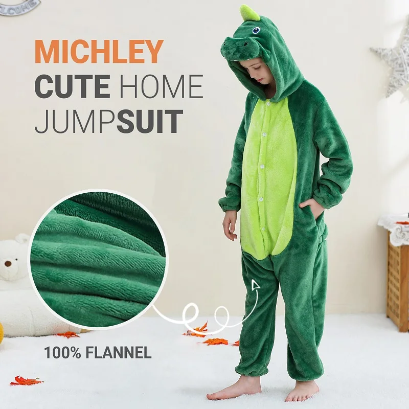 MICHLEY Halloween Flannel Blanket Sleepers Winter Hooded Children Family Costume Clothes Jumpsuit Sleepwear Robe For Boys Girl 3