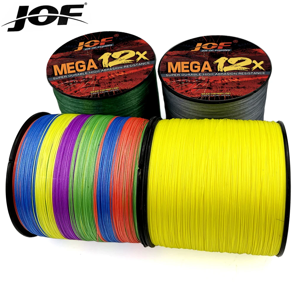 

JOF 12 Strand Japan PE Braided Fishing Line 300M Multifilament Cord 25-120LB Carp Fishing Pesca Fly PE Wire Peche Sea