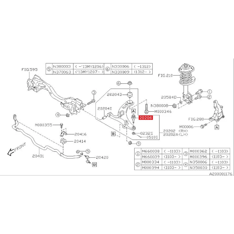 Car Genuine part Front Lower Ball Joint 6AJ000& For Subaru Legacy Outback Forester Impreza WRX STI XV car ball joint kit