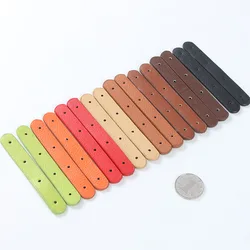 D Buckle Rivets Belt All-match PU Leather Soft Bag Strap Connection Accessories Solid Color Simple Lychee Pattern Bag Strap