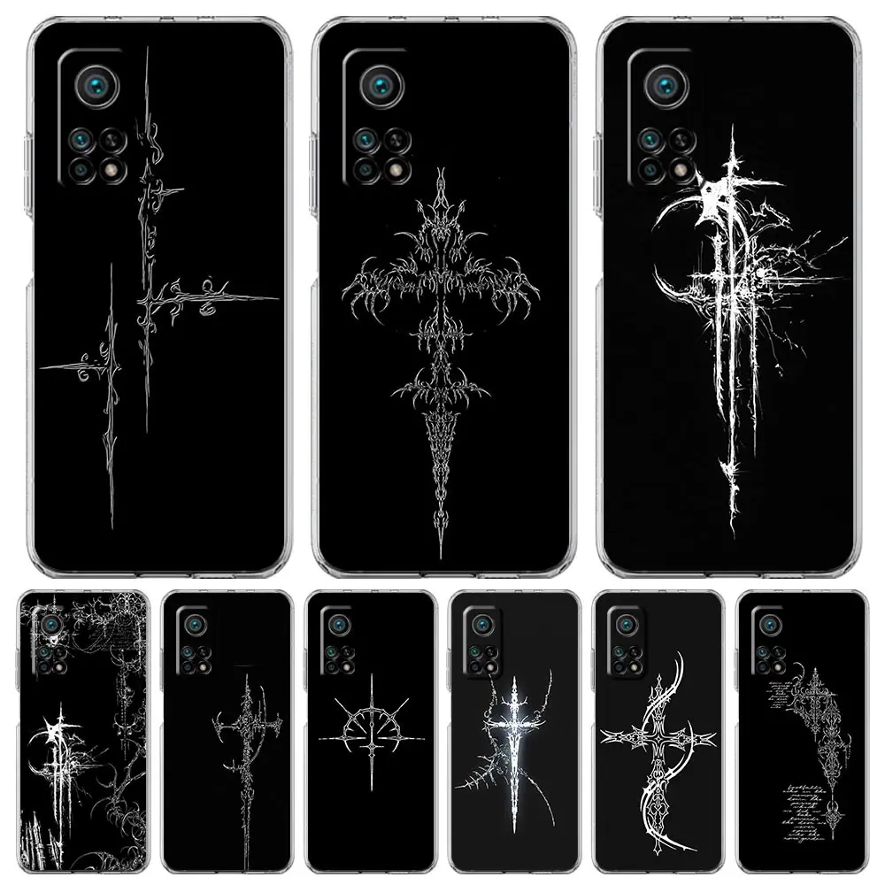 Cyber Sigil Cross Line TPU Phone Case Cover