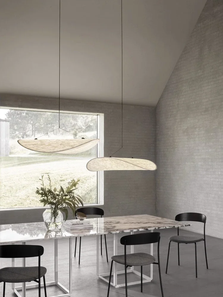 Wabi Sabi Pendant Lamp For Living Room Bedroom Dining Home Decoration Designer Scandinavian White Led Hanging DuPont paper lamp 3