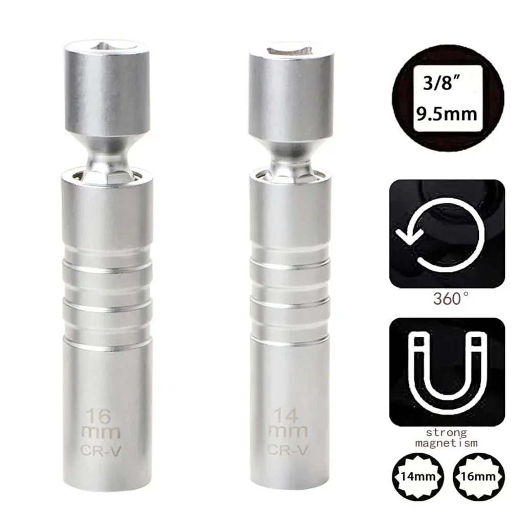 Spark Plug Soquete Chave Adaptador Set Universal Joint soquete magn spark-plug-soquete-chave-adaptador-set-universal-joint-soquete-magn