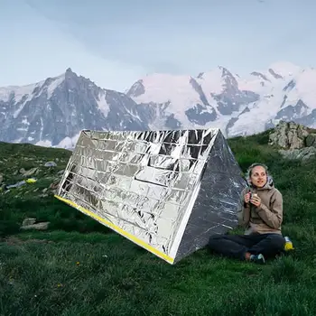 Emergency Shelter Survival Sleeping Bag Emergency Tent Waterproof Reusable Sack Year-Round All Weather Protection Compact 5