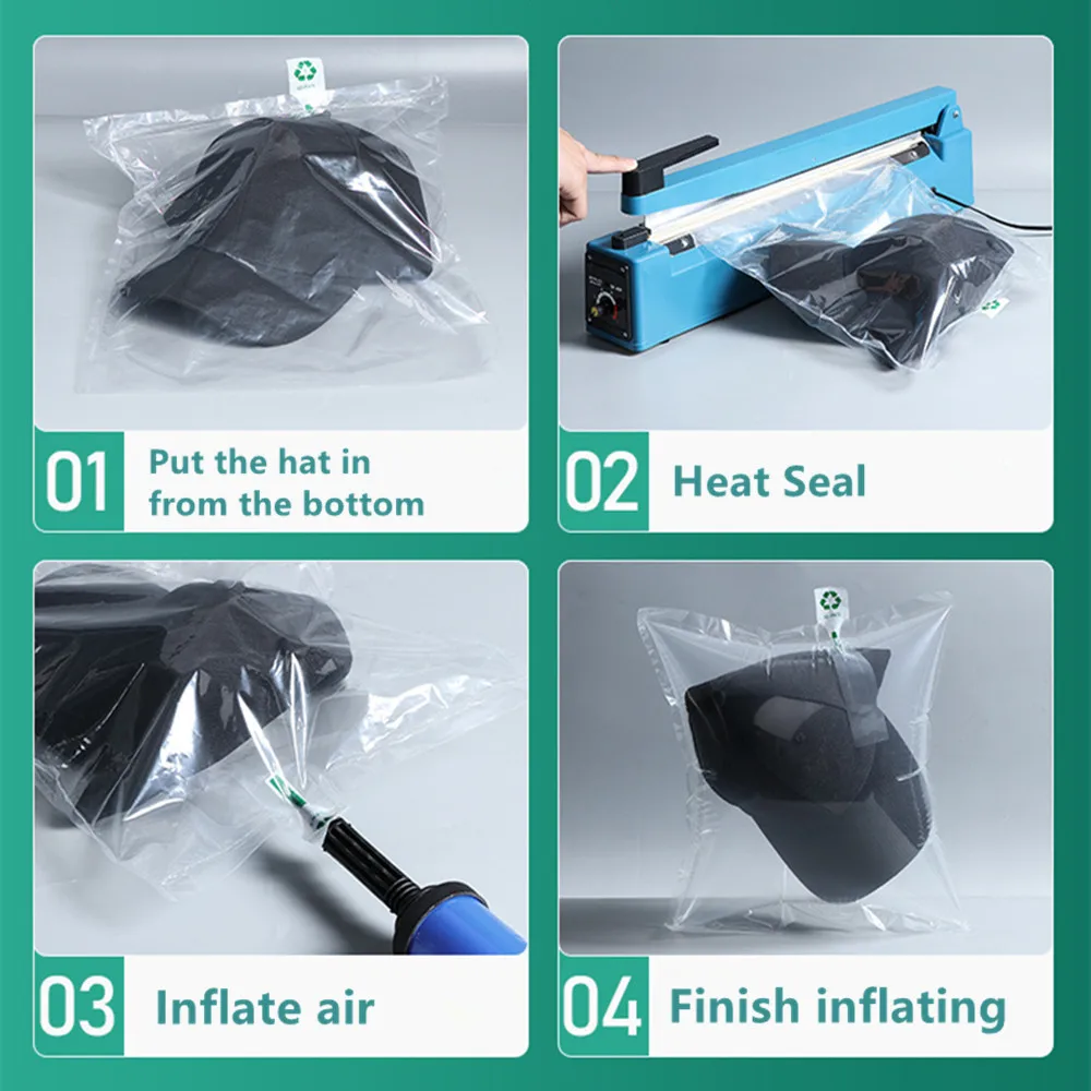 Bottom Opened Inflated Bag 20pcs Inflatable Air Buffer Plastic Packaging Pouches, Shipping Cushioning Anti-Pressure Filling Pack 4