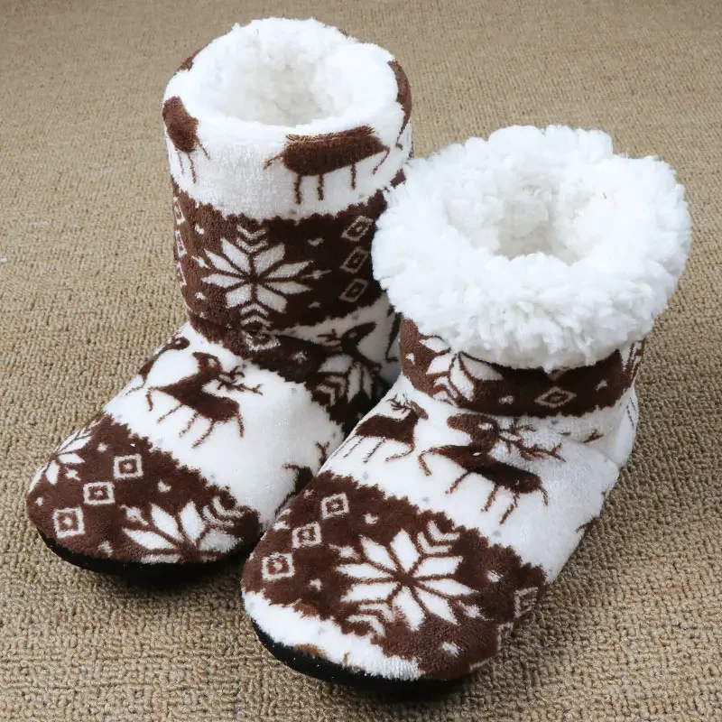 Winter Fur Slippers Women Warm House Slippers Plush Flip Flops Christmas Cotton Indoor Home Shoes Floor Shoes Claquette Fourrure 3