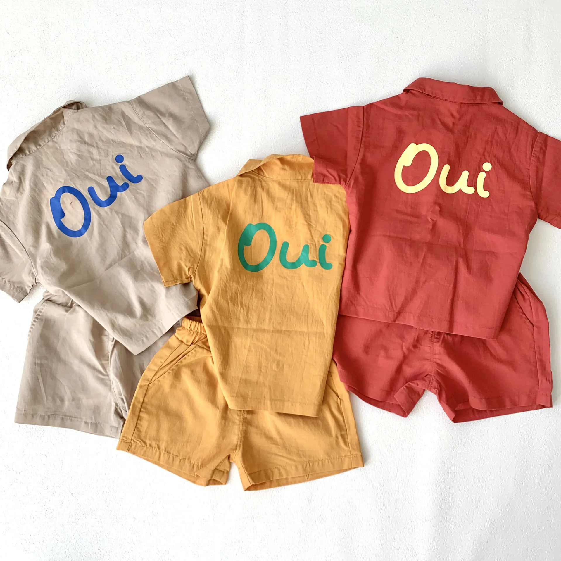Children's Clothing Sets 2Pcs Boys And Girls Short Sleeve Polo Shirt + Pant Cotton Summer