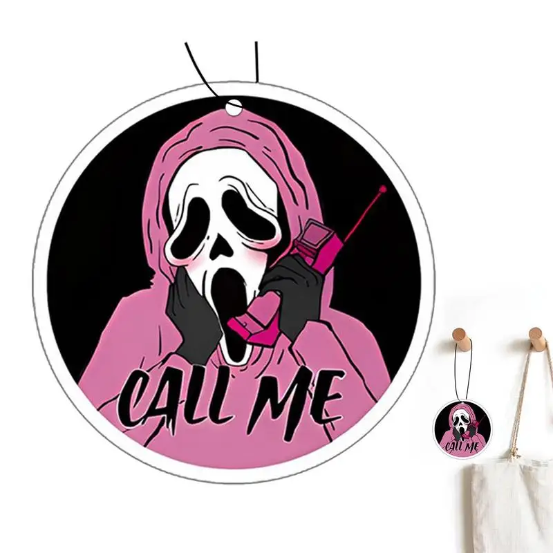 

Кулон для автомобиля в виде призрака, подвесной ароматизатор розового призрака, освежитель воздуха в стиле аниме, каучуковое зеркало заднего вида, автомобильное украшение для комнаты