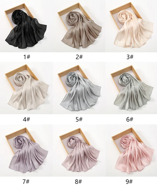 106943-c6244f.jpg Nouveau Premium Shimmer soie Hijab écharpe femmes luxe Medine soie voile musulman femmes Hijab brillant châle islamique Turban Haedscarf enveloppes