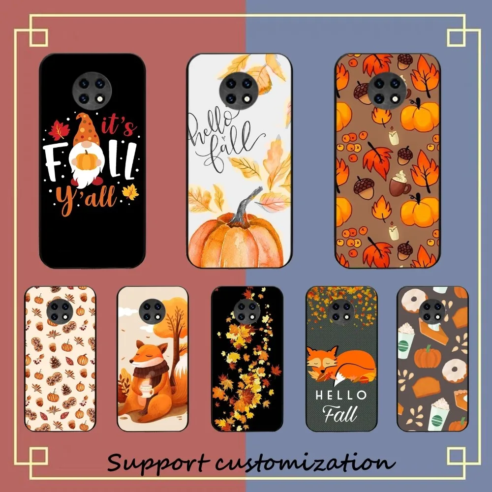 

Autumn leaves fall fox pumpkin Halloween Phone Case For Redmi Note 4 X 5 A 6 7 8 Pro T 9 Pro 9S 10 Pro 11 Pro 11S 11Epro