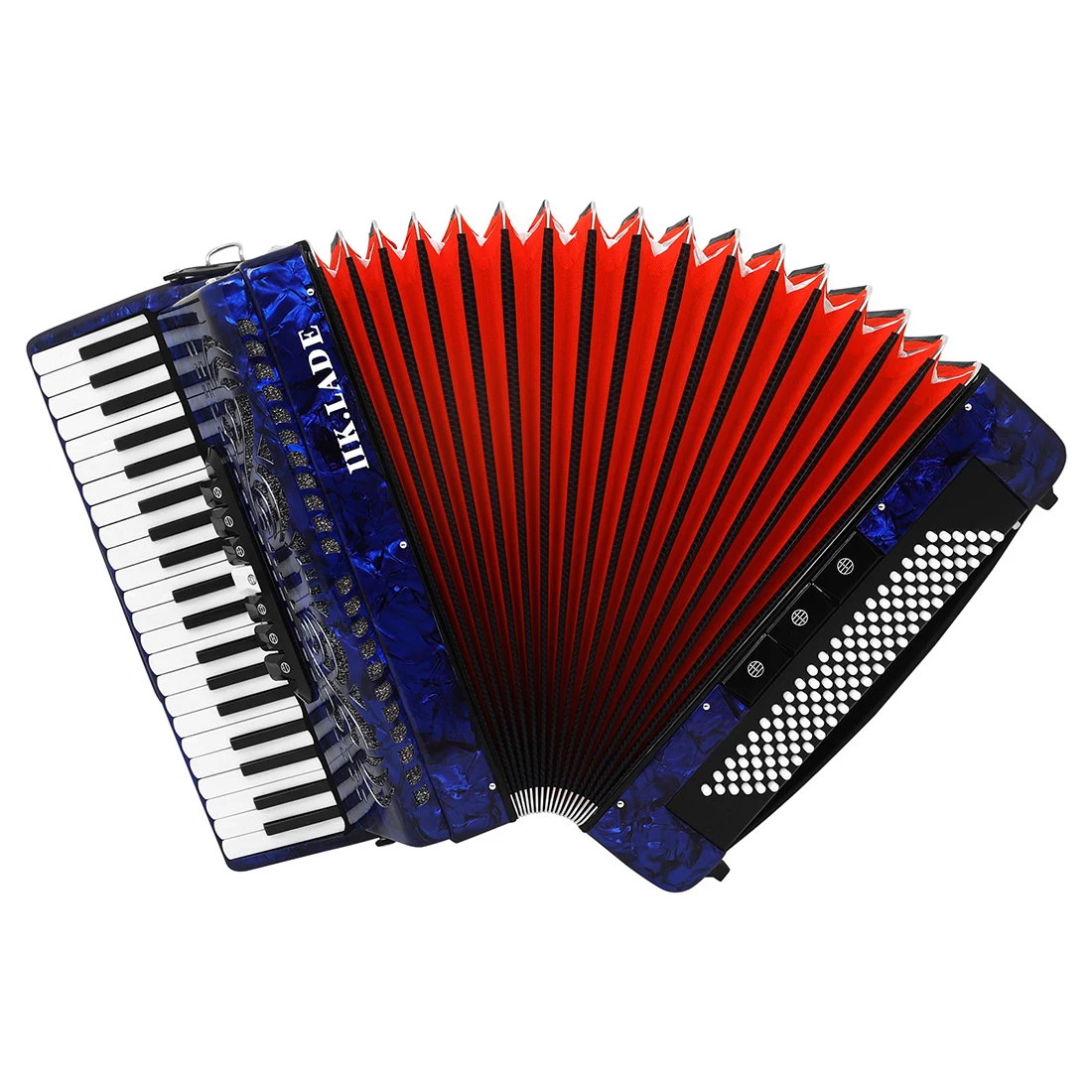 HK.LADE Akkordeon, 41 Tasten, 120 Bass-Akkordeon mit Taschengurt, professionelles Tastaturinstrument zum Bewertung von Leistung/Unterricht – Detail 7