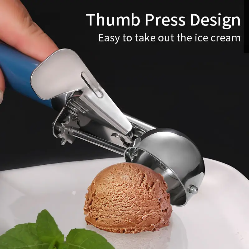 Stainless Steel Trigger Release Ice Cream Dough Scoop Digger Spade Ball Maker Ice cream Scooper Cream spoon Cookie Scoop