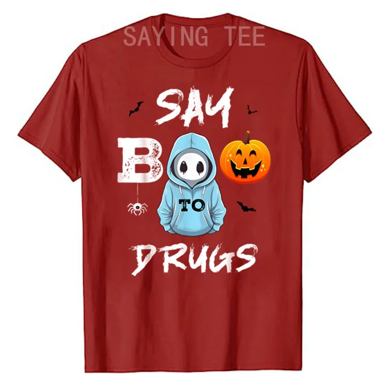 

Say Boo To Drugs Funny Halloween Costume Red Ribbon Week Awareness T-Shirt Gift Humorous Love Graphic Tee Top Family Cool Outfit