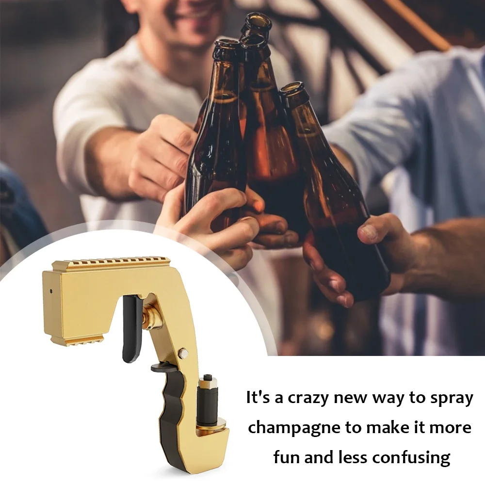 Champagne Gun Beer Gun Wine Dispenser Bottle Beer Ejector Wine Spray Bottle Cap Launcher Ejector for Bar Home Party