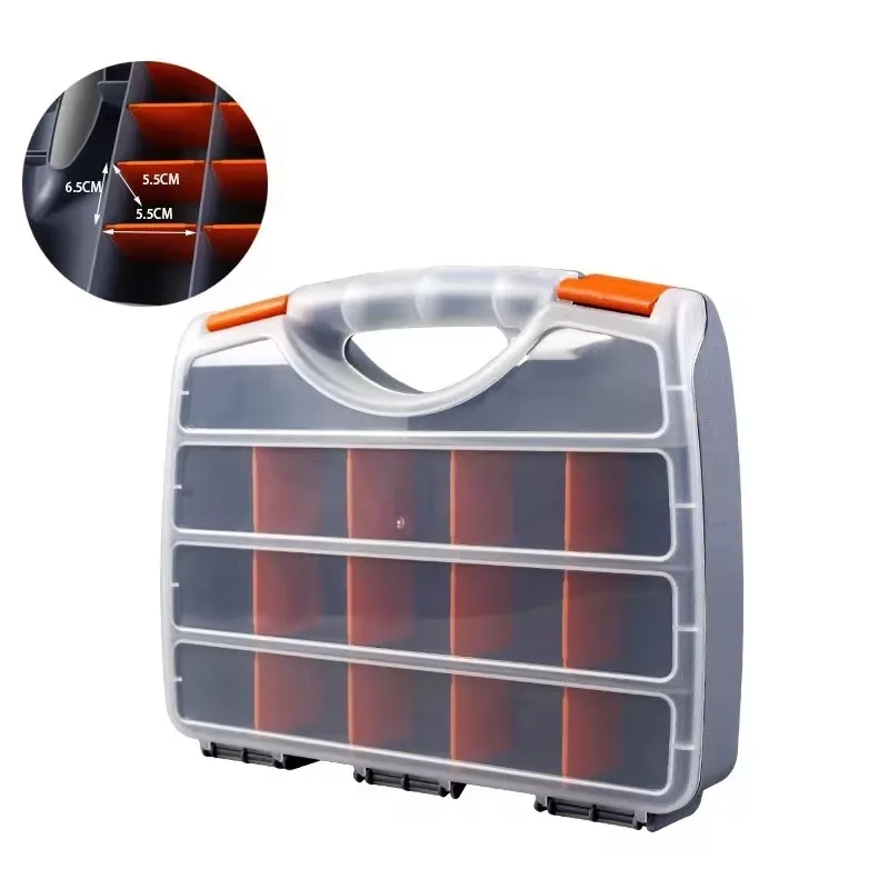 Storage Box ABS Plastic Portable Parts Box Screw Storage Box Metal Parts Hardware Tool Screwdriver Auto Repair Tool