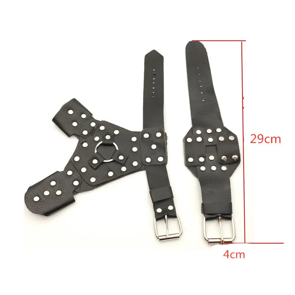 Hot Left/Right Hand Protective Gloves Leather Slingshot Catapult Fishing Bracers Protective Hand Archery Bow
