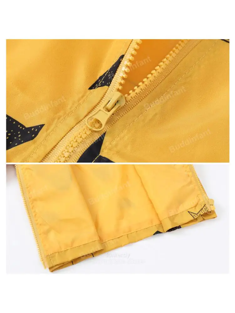 Kids Jackets Children Clothes 2/3/6/7 Year Toddler Boy Jacket Waterproof Wind Kids Windbreaker Coat Zipper Baby Spring Summer Cartoon Pattern